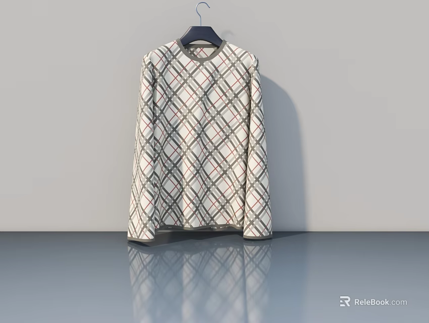 Modern Interior Swing Door With Classic Design And Smooth Operation Feature 3d model