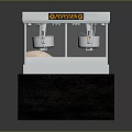 Commercial Popcorn Machine With Double Stirring Units Transparent Display Window And Wooden Base