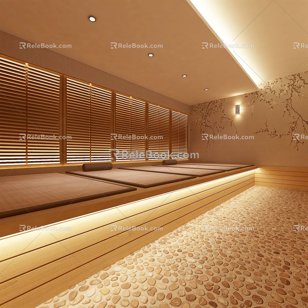 Modern Sauna Room 3d model