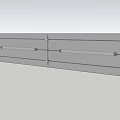 Modern Wall Lamp With Transparent Panel And Two Long Strip Warm Lights
