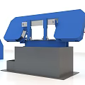 Modern Blue Industrial Equipment With Conveyor System And Control Panel 3d model