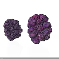 Purple Textured Wooden Stone Decorative Spheres For Home Ornament