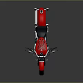 Red Classic Motorcycle With Black Accents Chrome Details Headlight Leather Seat And Spoked Wheels