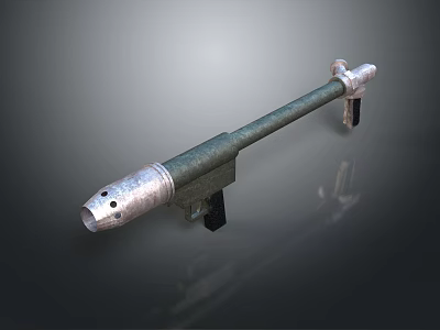 Antique Metal Weapon Design With Long Barrel And Base Structure 3d model