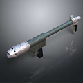 Antique Metal Weapon Design With Long Barrel And Base Structure 3d model