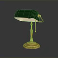 Elegant Green Lampshade Table Lamp With Gold Stand And Base Design