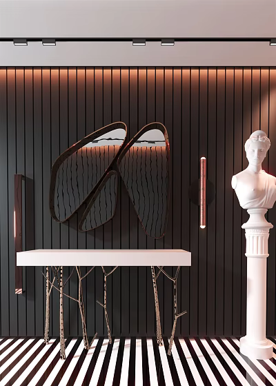 Modern Dover Desk Entrance 3d model