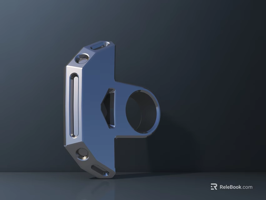 Smart Machine Metal Component With Precision Holes And Sturdy Engineering Design 3d model 
