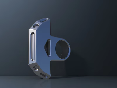 Smart Machine Metal Component With Precision Holes And Sturdy Engineering Design 3d model