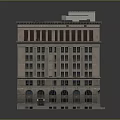 European Classical Architecture Showcasing Symmetrical Design Multi Story Stone Facade And Classical Columns