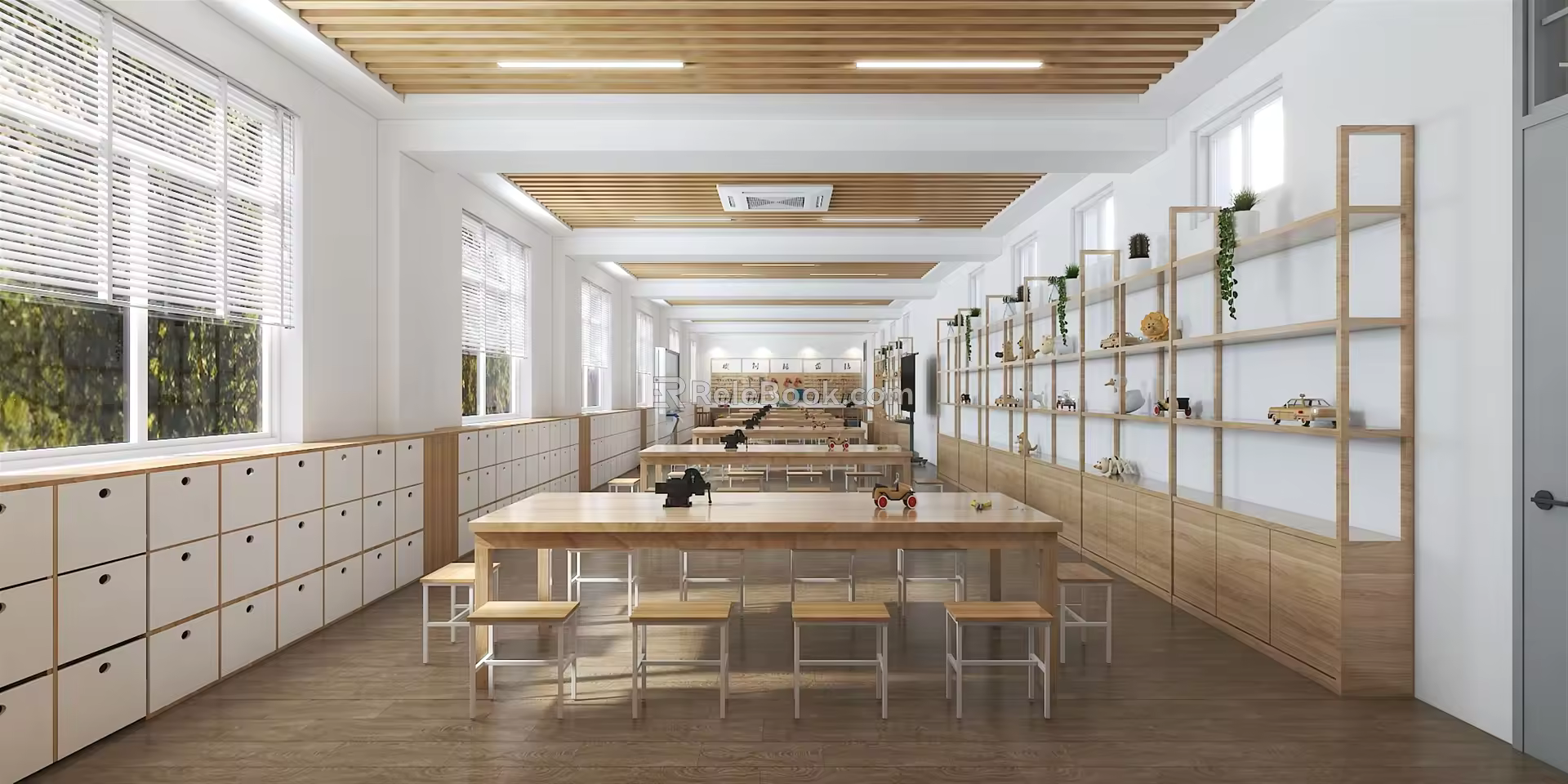 Modern Classroom Carpentry Classroom 3d model
