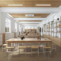 Modern Classroom Carpentry Classroom 3d model