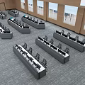 modern command center 3d model