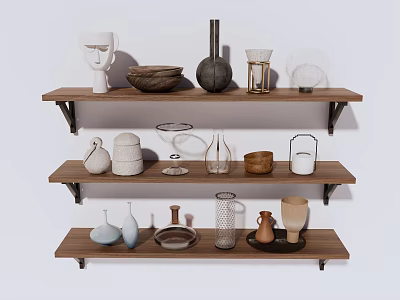 pottery jars, ceramic utensils, decorative ornaments, furnishings, ornaments, bottles, jars and jars 3d model
