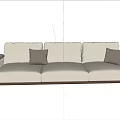 New Chinese-style Three-person Sofa Multi-person Sofa 3d model