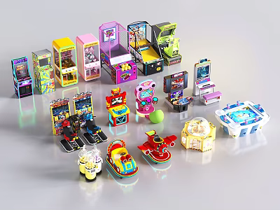Modern Grab Baby Machine Game Machine Game Hall Entertainment Equipment Video Game Machine 3d model