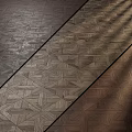 Patterned Wooden Flooring Tiles Featuring Geometric Star Design In Dark And Light Wood Tones