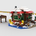 LEGO Toy Blocks Christmas Cottage Christmas Reindeer 3d model