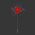 Jellyfish Shaped Modern Floor Lamp With Transparent Dome Slender Tentacles Small Lights And Metal Stand
