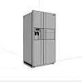 Stainless Steel Double Door Refrigerator Freezer With Water Dispenser And Digital Control Panel