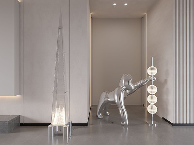 Modern floor lamp 3d model