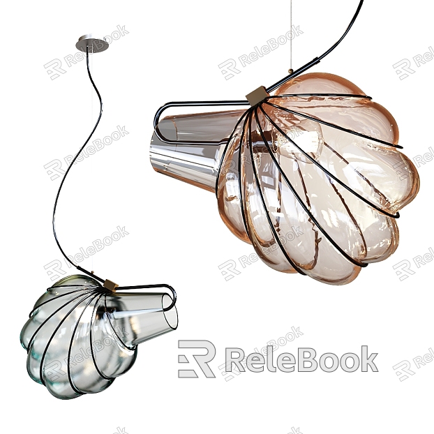 Modern shell shaped glass chandelier model