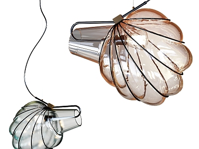 Modern shell shaped glass chandelier model