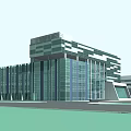 Modern Multistory Office Building Featuring Glass Facade And Contemporary Architectural Design