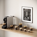 Coffee machine Coffee cup Hanging picture 3d model