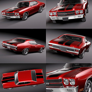 modern car chevrolet muscle car 3d model