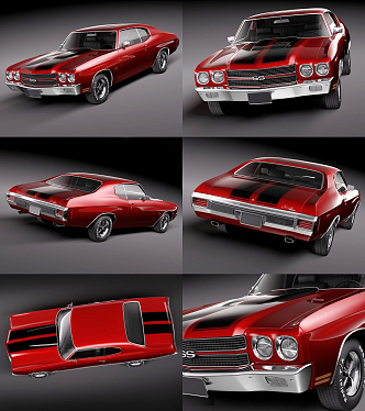 modern car chevrolet muscle car 3d model