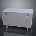 Practical White Home Storage Box With Wheels And Sturdy Handles For Daily Use 3d model