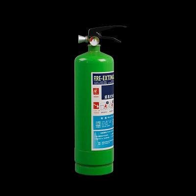 Green Portable Fire Extinguisher As Essential Fire Safety Equipment With Clear Label Instructions 3d model