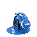 Pepsi Blue Headphone Shaped Device With Digital Screen And Logo Design 3d model