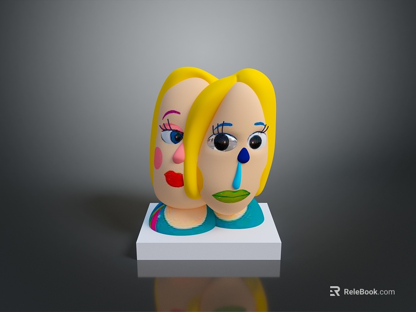 Medical Facial Anatomical Model for Educational Training with Human Head Structure Features 3d model 