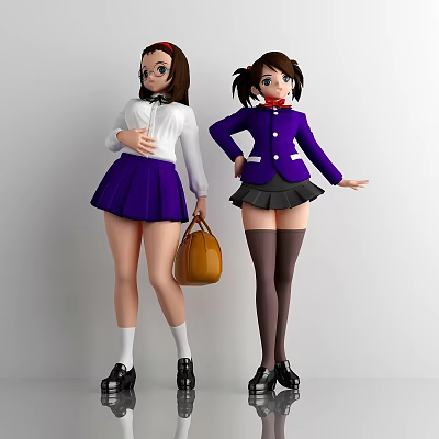 Modern Game Character Cartoon Female Lori 3d model Modern Game Character Cartoon Female Lori 3d model