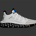 White Sneakers Featuring TOKYO BEAR Design Black Laces Sole And Blue Tongue Label
