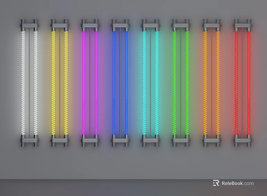 Colorful LED Wall Lights With Multiple Color Options For Home Decoration 3d model 