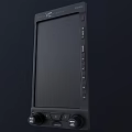 Alpha Acoustics Black Tower Speakers With Control Buttons And Modern Sleek Design