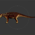 Realistic Ankylosaurus Dinosaur Model With Detailed Armored Body And Spiked Back