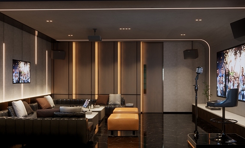 Modern KTV Song Room 3d model