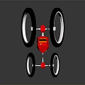 Modern Circular Design Model With Black Rings And Red Orange Elements