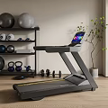 Home Gym Sports Equipment Including Treadmill Dumbbells Fitness Balls And Kettlebells