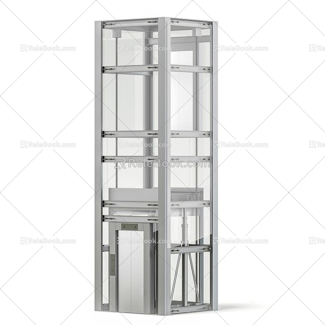 Modern Elevator Sightseeing Elevator Transparent Elevator Public Elevator Shopping Mall Sightseeing Elevator Lift Straight Elevator Lower Elevator model