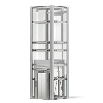 Modern Elevator Sightseeing Elevator Transparent Elevator Public Elevator Shopping Mall Sightseeing Elevator Lift Straight Elevator Lower Elevator 3d model