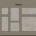 Poliform Lightboxes In Different Sizes With Black Frames And White Panels On Beige Wall