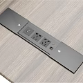 Modern Slim Switch Panel With Multiple Power Outlets And USB Charging Ports 3d model