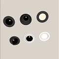 Modern Black and White Downlights and Spotlights with Sleek Design for Home Ceiling Lighting