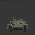 Military Armored Combat Vehicle With Main Cannon Heavy Duty Tracks And Mounted Weapons