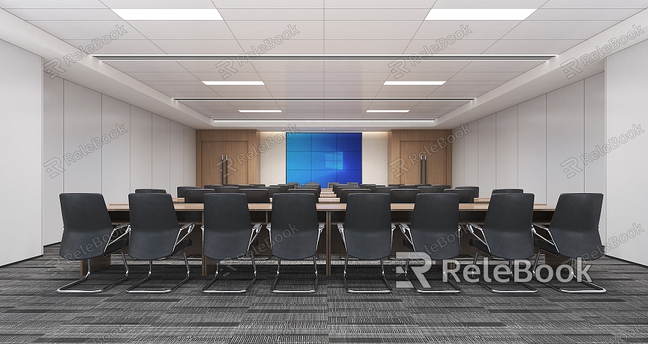 Modern multi-functional meeting room model